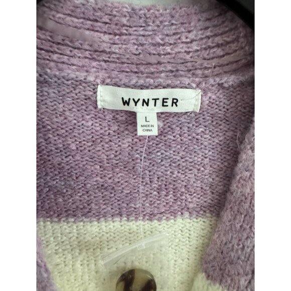 Wynter Women Button Up Long Sleeve Cardigan Sweater Size L - Picture 3 of 8